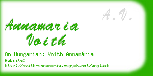 annamaria voith business card